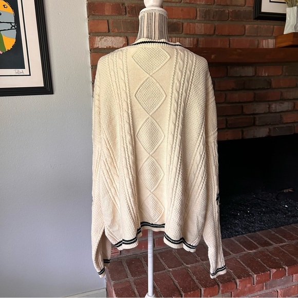 Emacity Threads Harry Styles Oversized Bunny Cardigan in Ivory Sz XL/2XL - Picture 7 of 10